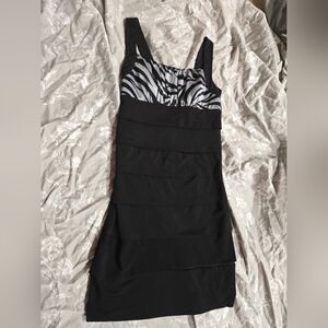 Y2k Zebra Mini Dress